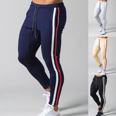 Men's Athleisure Sweat-absorbent Contrasting Color Jogging Pants