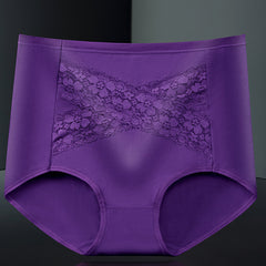 Women's Tummy Control Breathable High Waist Lace Panties