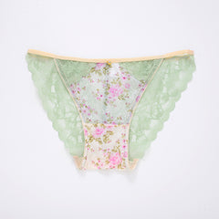 Breathable sexy non-hollow lace mesh panties