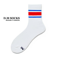 Rainbow Striped Sweat-wicking Sports Socks