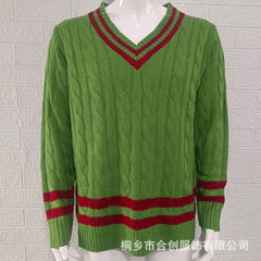 Men's striped colorblock knitted sweater