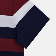 Men's Short-sleeved Casual Striped Lapel Polo Shirt