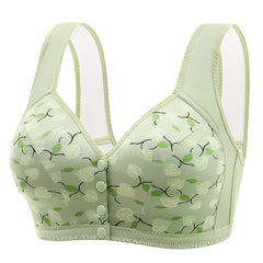 New style large size wire-free bra with front button fastening