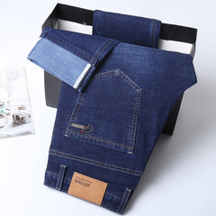 2024 Men's Stretch Straight Business Loose Jeans