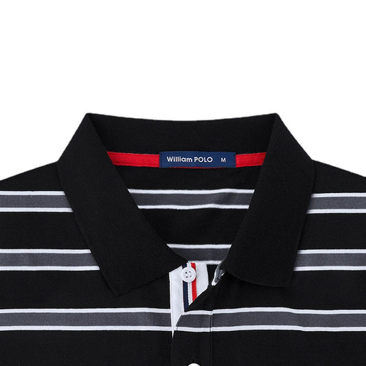 2023 New Summer Cotton Striped Polo Shirt