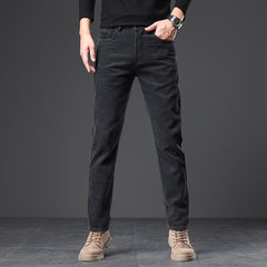 Men's Plus Velvet Casual Straight Corduroy Pants