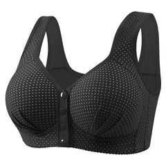 Front buckle pure cotton no wire breathable bra