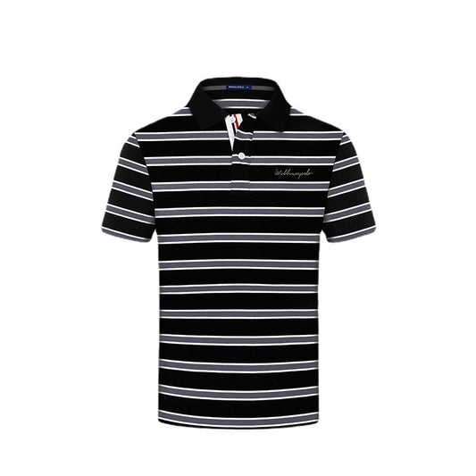 2023 New Summer Cotton Striped Polo Shirt
