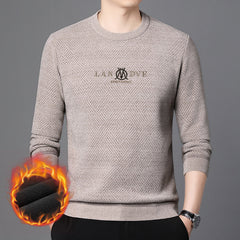 Thick fleece crew neck sweater