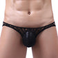 Men's Mesh Breathable Hollow Sexy Low Waist Transparent Briefs