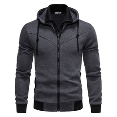 Men's Stylish Casual Contrast Hooded Jacket