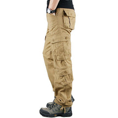 Men's Strong and Durable Loose Straight Leg Multi-pocket Outdoor Casual Pants