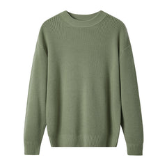 Men's Winter Thickened Solid Color Knitted Bottoming Woolen Sweater