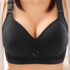 Plus Size No Steel Ring Push Up Breathable Sweat Absorbing Thin Bra