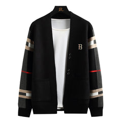 Men's New Trend Casual Embroidered Knitted Cardigan
