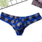 Men's Plaid Print Ice Silk Thread Underwear