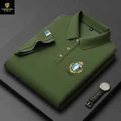 2024 New Style Embroidered Lapel Simple Casual Cotton Polo Shirt