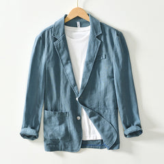 Business Casual Cotton Linen Suit Jacket