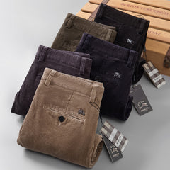 Men's New High-end Business Casual Stretch Winter Corduroy Casual Pants