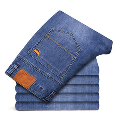 Men's Loose Large Size Stretch Straight Business Casual Jeans