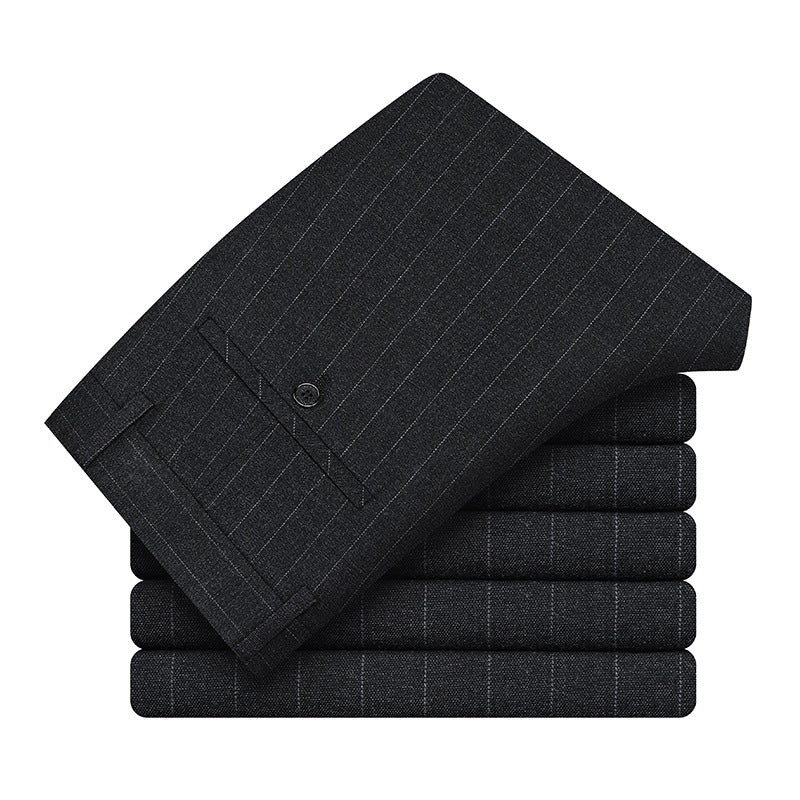 Men's New High Waist Stretch Straight Casual Pants