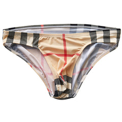 Men's Printed Breathable Sexy Ice Silk Comfortable Large Size Briefs