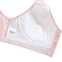 New front-button pure cotton wire-free bra