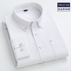 100% Cotton Plaid Striped Solid Color Long-sleeved Shirts