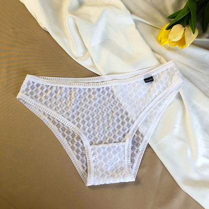 New Style Lace Mesh Sexy Low Waist Briefs