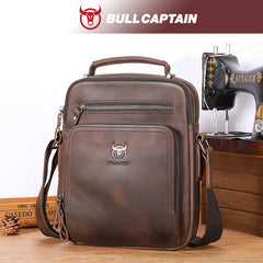 Men's cowhide handbag shoulder bag