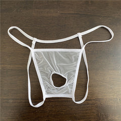 Men's Sexy Elastic Hollow Transparent Thong