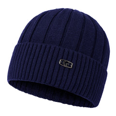 Men's Warm and Thickened Knitted Fashionable and Versatile Plush Woolen Hat