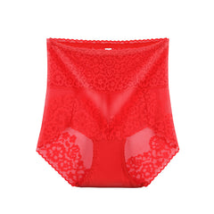[ 5PCS ] High waist tummy tuck lace briefs