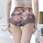 Printed Lace Seamless Mesh Large Size Antibacterial Sexy Breathable Briefs