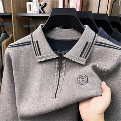 Thickened Casual Half-Zip Sweater