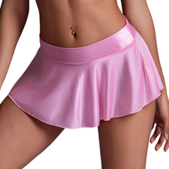 Sexy Low Waist Shiny Miniskirt