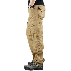 Men's Strong and Durable Loose Straight Leg Multi-pocket Outdoor Casual Pants