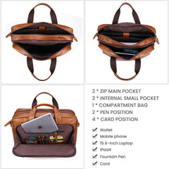 Men's Business Leather Handbag