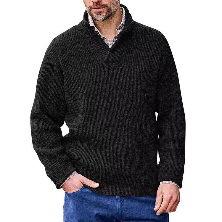 Men's V-neck Knitted Pullover