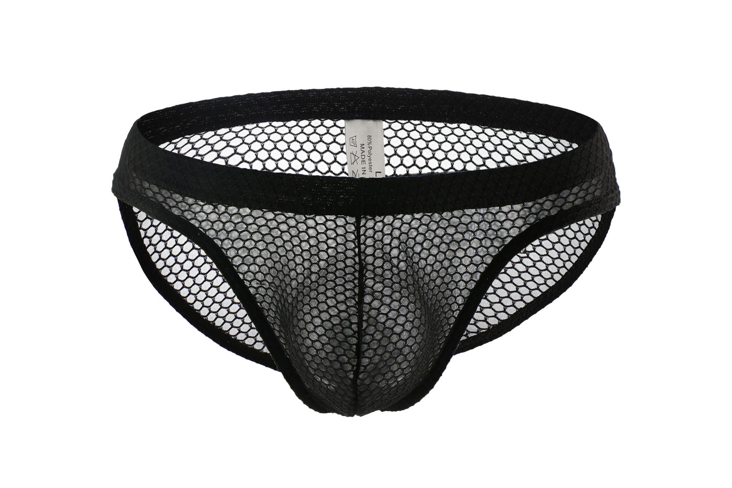 Men's Low Waist Transparent Mesh Sexy Briefs