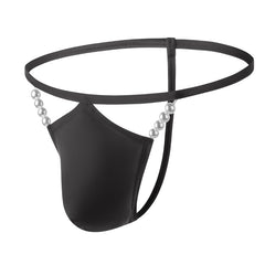 Men's Sexy Low Rise Pearl Thong