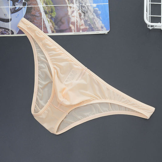 New transparent sexy fun low waist ice silk thong