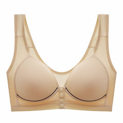 Front buckle no steel ring push up comfortable seamless bra