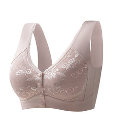 Front button no wire bra