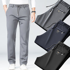 Men's Loose Straight Business Ice Silk Stretch Sports Casual Pants