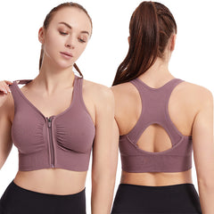 Plus size cutout beauty back zipper bra