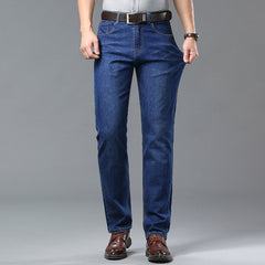 Men's Simple Soft Straight Comfortable Stretch Anti-Wrinkle Jeans