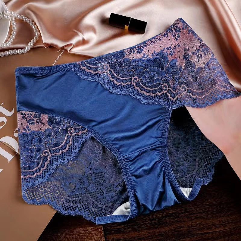 New Arrival Lace Silk Satin Sexy Briefs