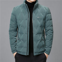 Men's fashionable stand collar casual thickened warm down jacket