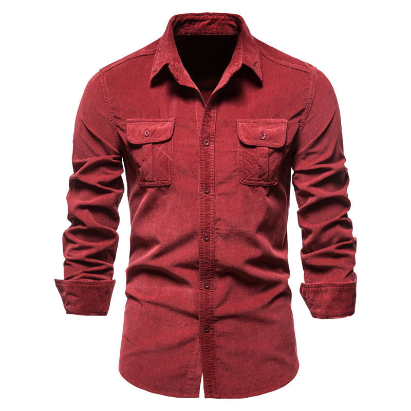 Men's Corduroy Business Casual Shirt